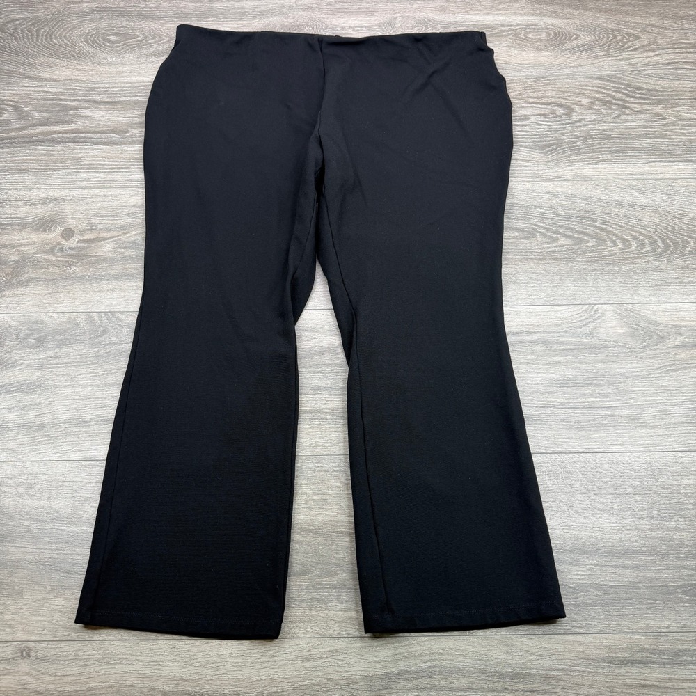 Lauren Ralph Lauren Capri Pants Womens 1X Black Mid Rise Stretch Pull On Cropped